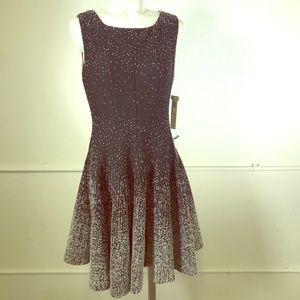 Eliza J. Ombre Dot Fit & Flare Sweater Dress